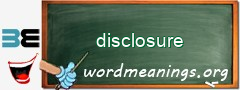 WordMeaning blackboard for disclosure